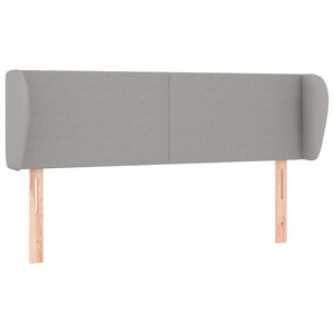 vidaXL Wingback Headboard Light Grey 147x23x78/88 cm Fabric