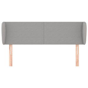 vidaXL Wingback Headboard Light Grey 147x23x78/88 cm Fabric