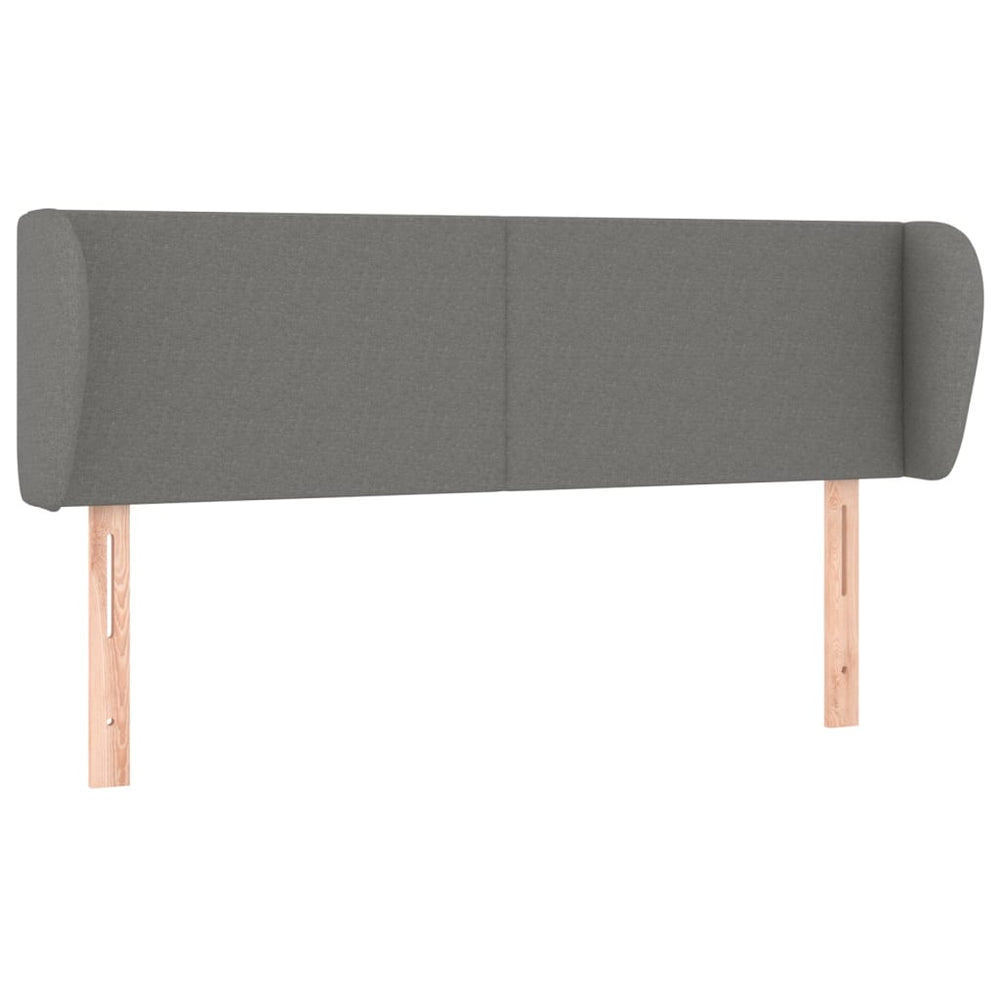 vidaXL Wingback Headboard Dark Grey 147x23x78/88 cm Fabric