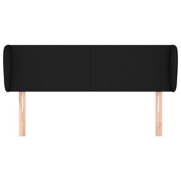 vidaXL Wingback Headboard Black 147x23x78/88 cm Fabric