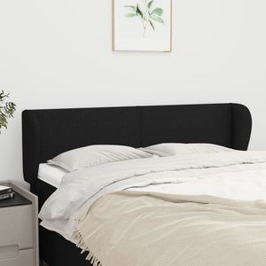 vidaXL Wingback Headboard Black 147x23x78/88 cm Fabric