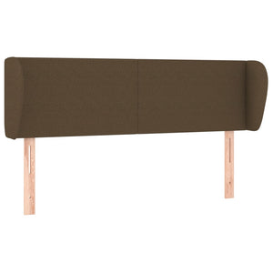 vidaXL Wingback Headboard Dark Brown 147x23x78/88 cm Fabric