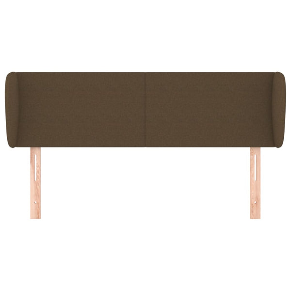 vidaXL Wingback Headboard Dark Brown 147x23x78/88 cm Fabric