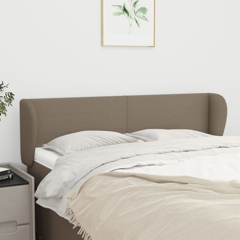 vidaXL Wingback Headboard Taupe 147x23x78/88 cm Fabric