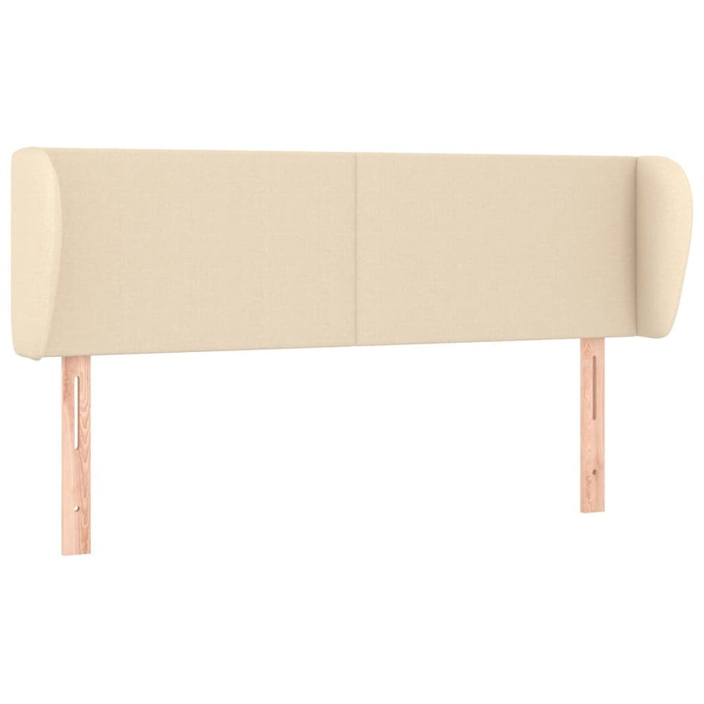 vidaXL Wingback Headboard Cream 147x23x78/88 cm Fabric