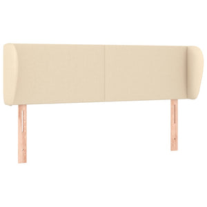 vidaXL Wingback Headboard Cream 147x23x78/88 cm Fabric