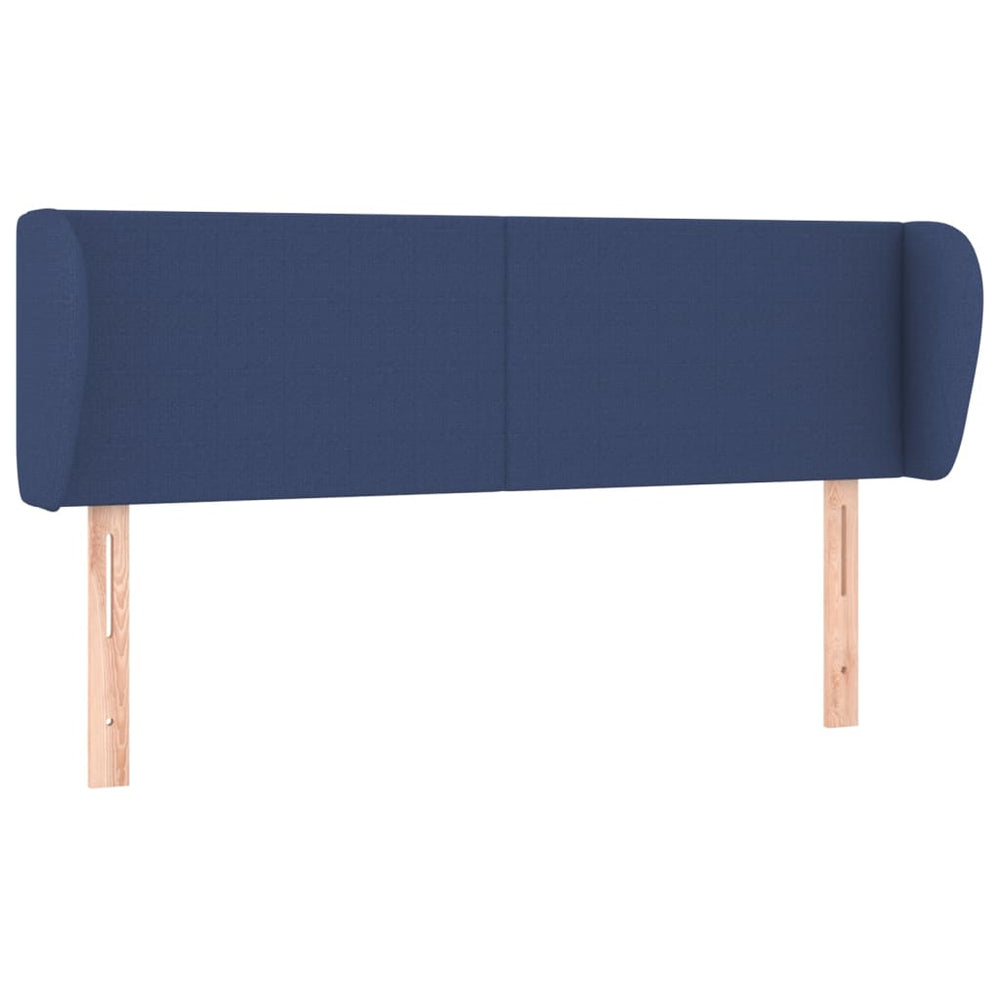 vidaXL Wingback Headboard Blue 147x23x78/88 cm Fabric