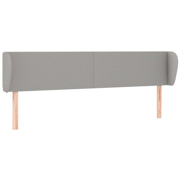 vidaXL Wingback Headboard Light Gray 163x23x78/88 cm Fabric
