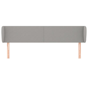 vidaXL Wingback Headboard Light Gray 163x23x78/88 cm Fabric