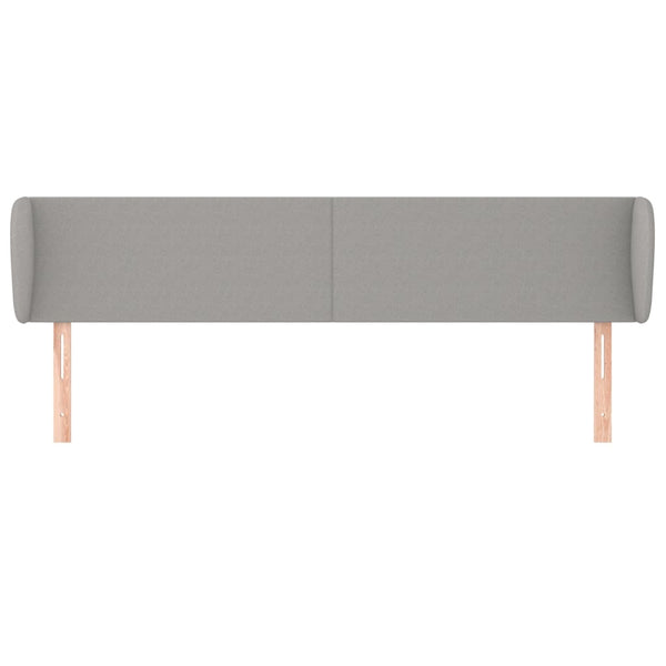 vidaXL Wingback Headboard Light Gray 163x23x78/88 cm Fabric