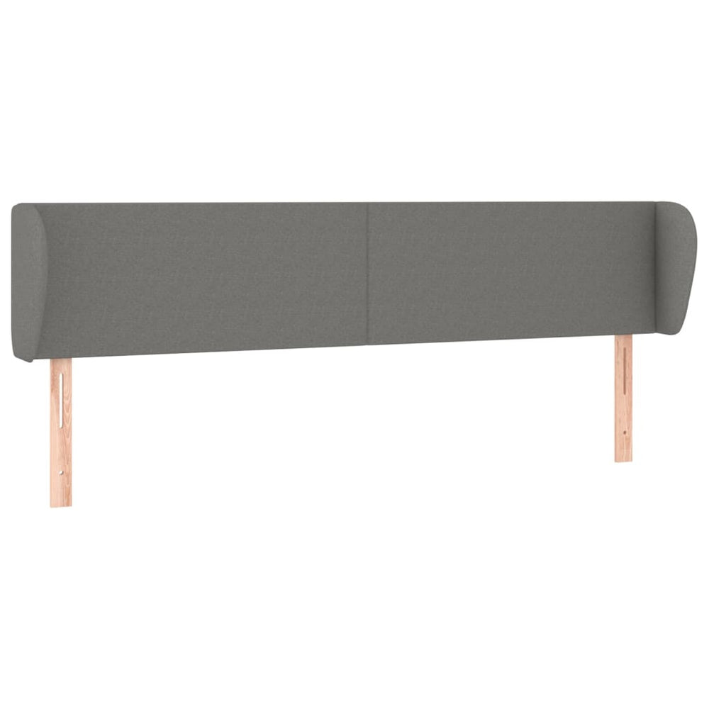 vidaXL Wingback Headboard Dark Grey 163x23x78/88 cm Fabric