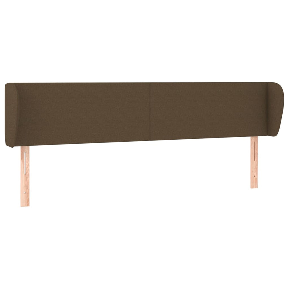 vidaXL Wingback Headboard Dark Brown 163x23x78/88 cm Fabric