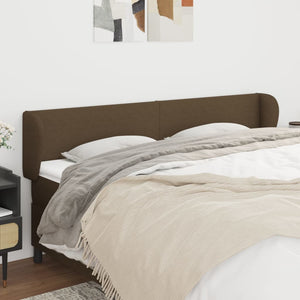 vidaXL Wingback Headboard Dark Brown 163x23x78/88 cm Fabric