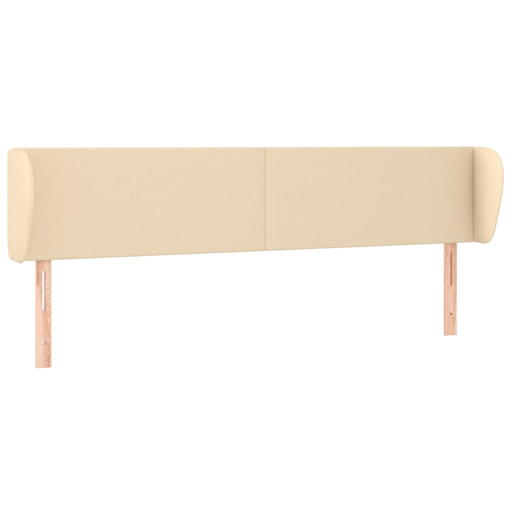 vidaXL Wingback Headboard Cream 163x23x78/88 cm Fabric