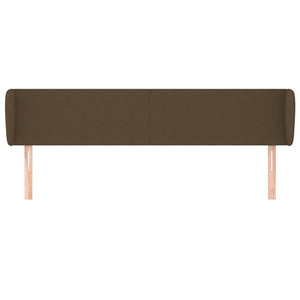Kopfteil mit Ohren Dunkelbraun 183x23x78/88 cm Stoff
