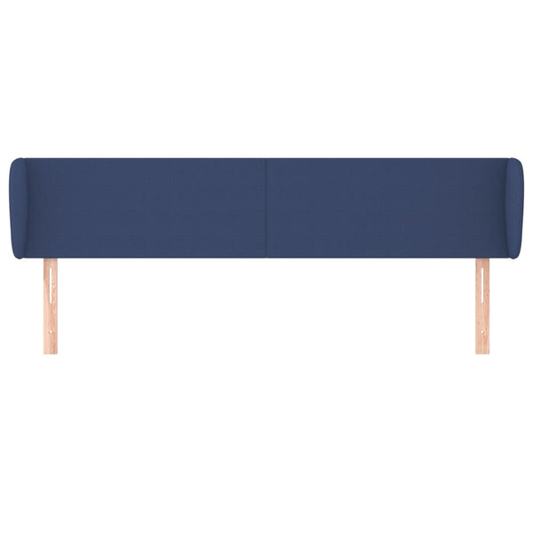 Kopfteil mit Ohren Blau 203x23x78/88 cm Stoff