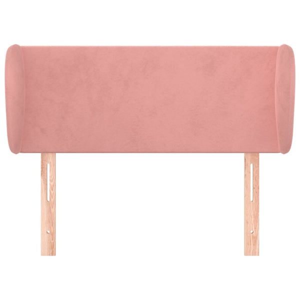 vidaXL Wingback Headboard Pink 103x23x78/88 cm Velvet