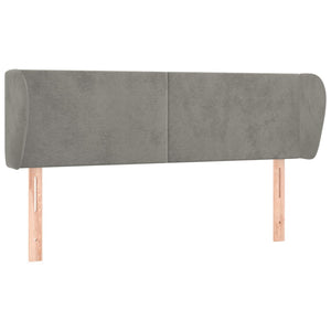 vidaXL Wingback Headboard Light Gray 147x23x78/88 cm Velvet
