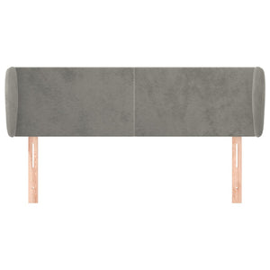 vidaXL Wingback Headboard Light Gray 147x23x78/88 cm Velvet