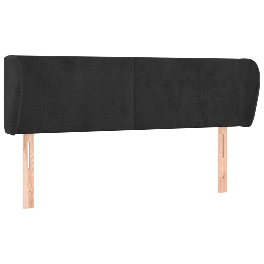 vidaXL Wingback Headboard Black 147x23x78/88 cm Velvet