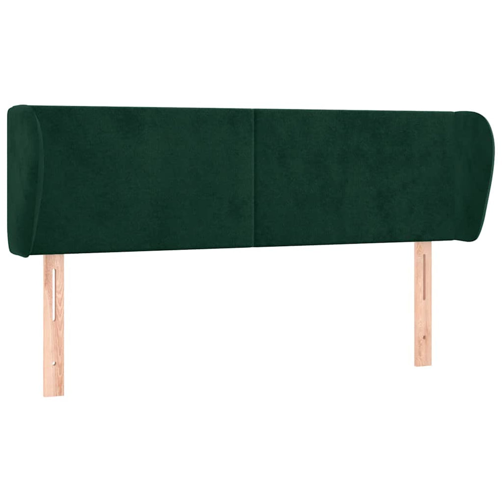 vidaXL Wingback Headboard Dark Green 147x23x78/88 cm Velvet