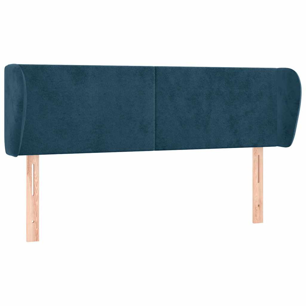 vidaXL Wingback Headboard Dark Blue 147x23x78/88 cm Velvet