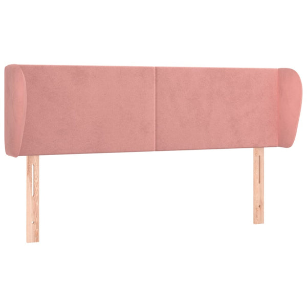 vidaXL Wingback Headboard Pink 147x23x78/88 cm Velvet
