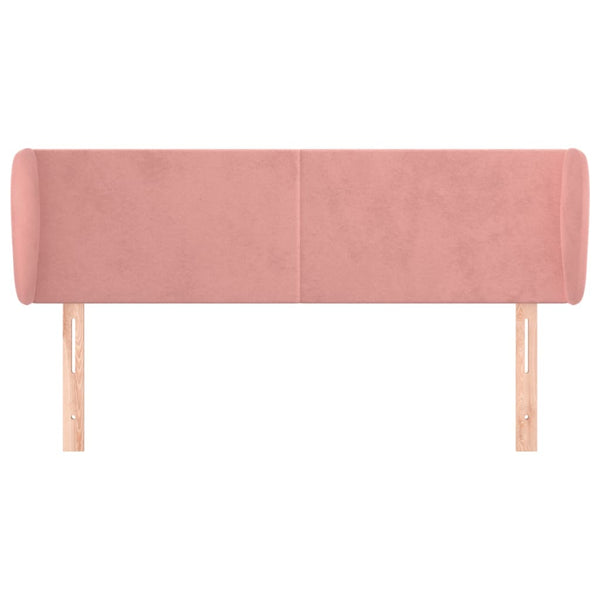 vidaXL Wingback Headboard Pink 147x23x78/88 cm Velvet