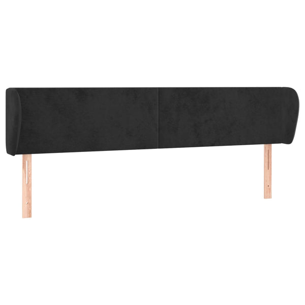 vidaXL Wingback Headboard Black 163x23x78/88 cm Velvet
