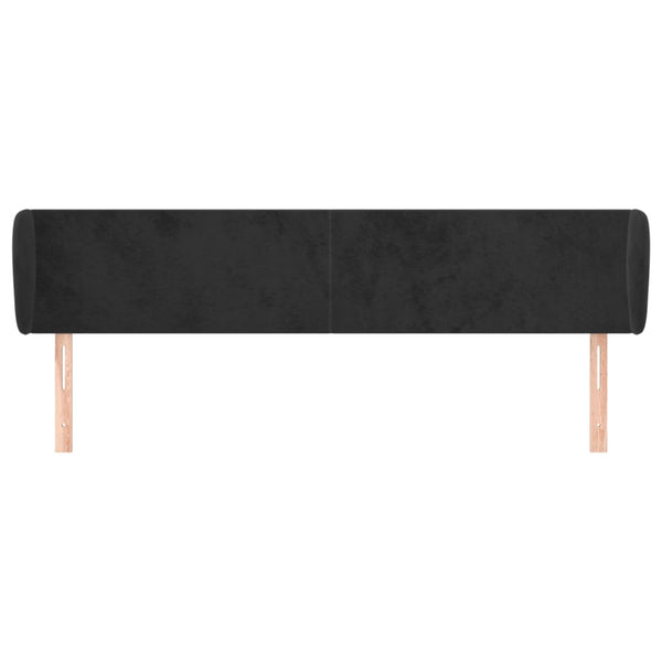 vidaXL Wingback Headboard Black 163x23x78/88 cm Velvet