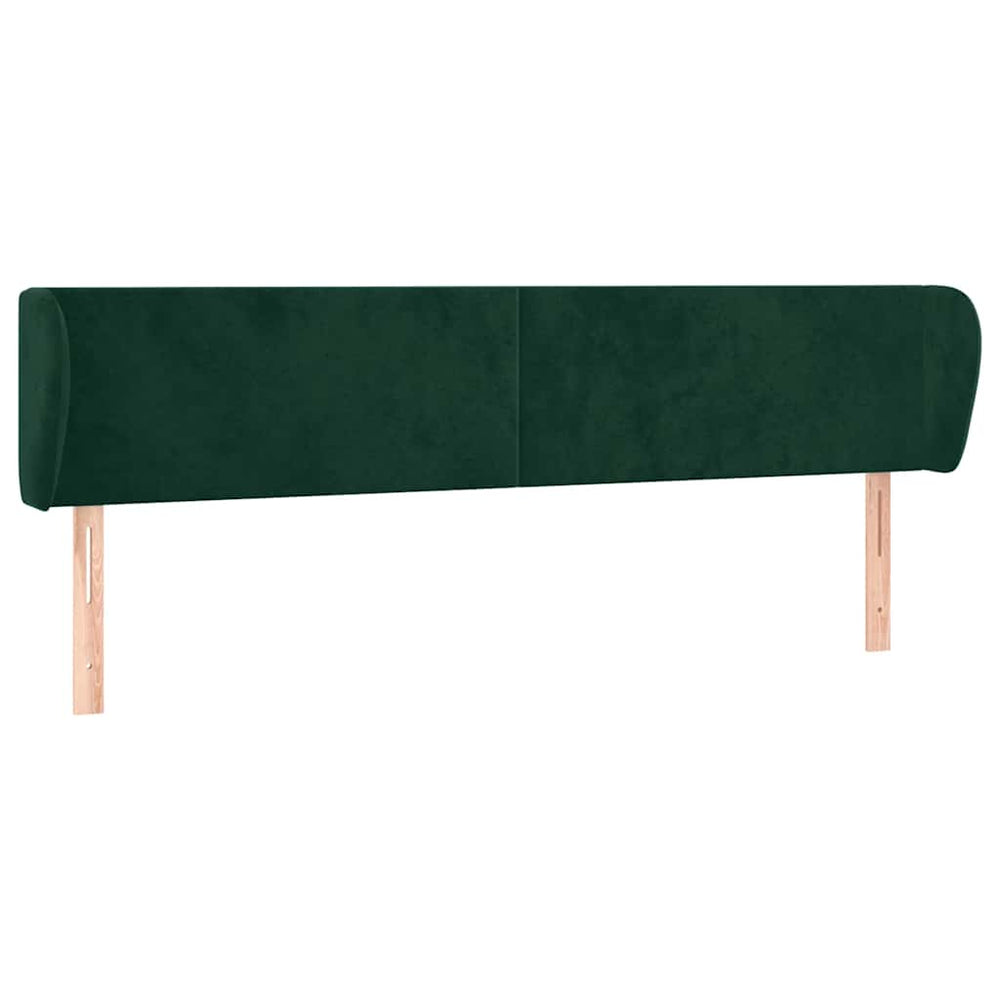 vidaXL Wingback Headboard Dark Green 163x23x78/88 cm Velvet