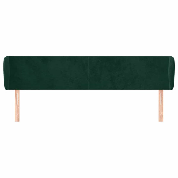 vidaXL Wingback Headboard Dark Green 163x23x78/88 cm Velvet