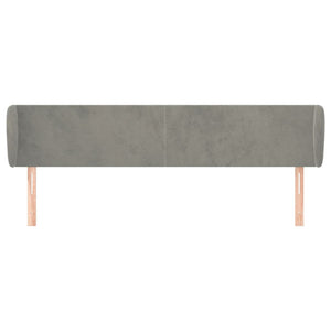 vidaXL Wingback Headboard Light Gray 183x23x78/88 cm Velvet