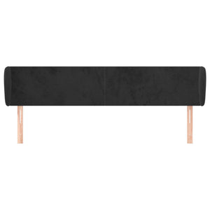 vidaXL Wingback Headboard Black 183x23x78/88 cm Velvet