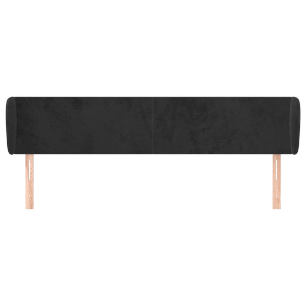 vidaXL Wingback Headboard Black 183x23x78/88 cm Velvet