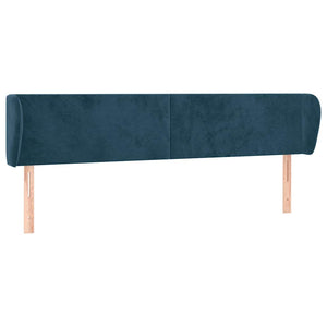 vidaXL Wingback Headboard Dark Blue 183x23x78/88 cm Velvet