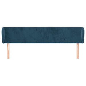 vidaXL Wingback Headboard Dark Blue 183x23x78/88 cm Velvet