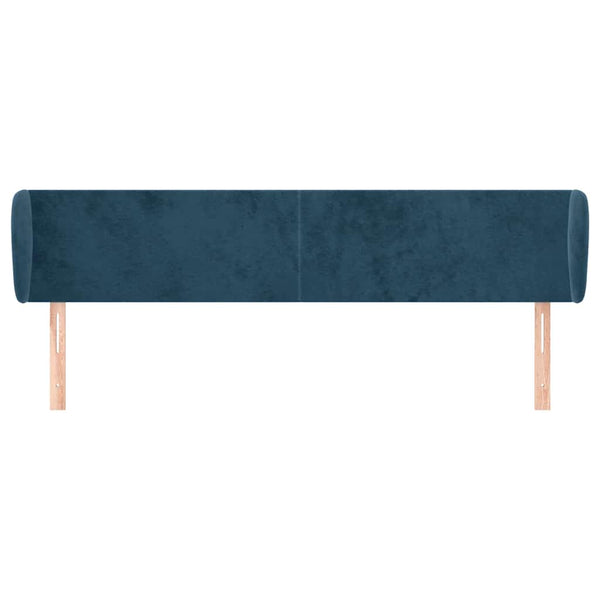 vidaXL Wingback Headboard Dark Blue 183x23x78/88 cm Velvet