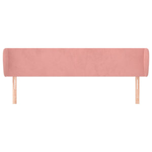 vidaXL Wingback Headboard Pink 183x23x78/88 cm Velvet