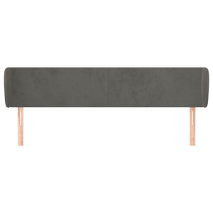 vidaXL Wingback Headboard Dark Grey 203x23x78/88 cm Velvet