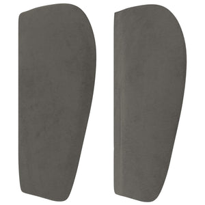 vidaXL Wingback Headboard Dark Grey 203x23x78/88 cm Velvet
