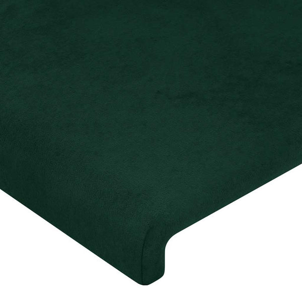 vidaXL Wingback Headboard Dark Green 203x23x78/88 cm Velvet