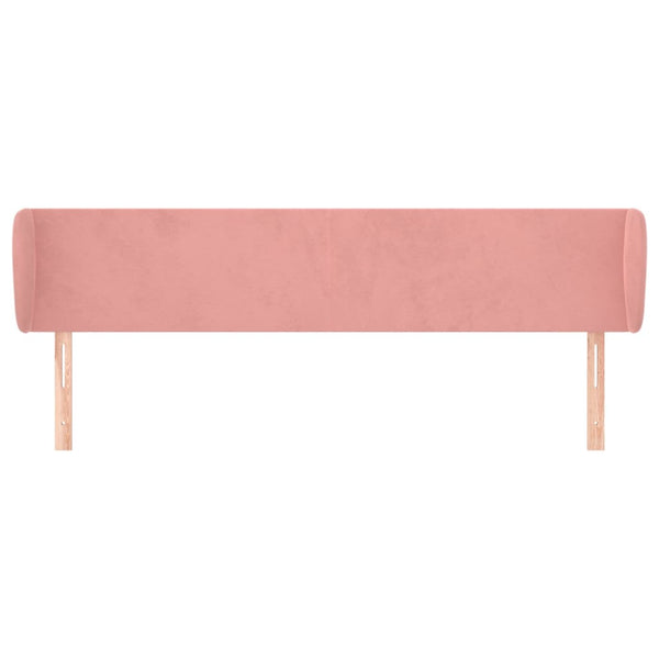 vidaXL Headboard with Ears Pink 203x23x78/88 cm Velvet