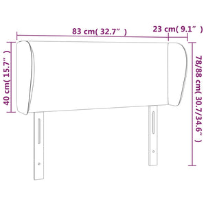 vidaXL Wingback Headboard White 83x23x78/88 cm Faux Leather