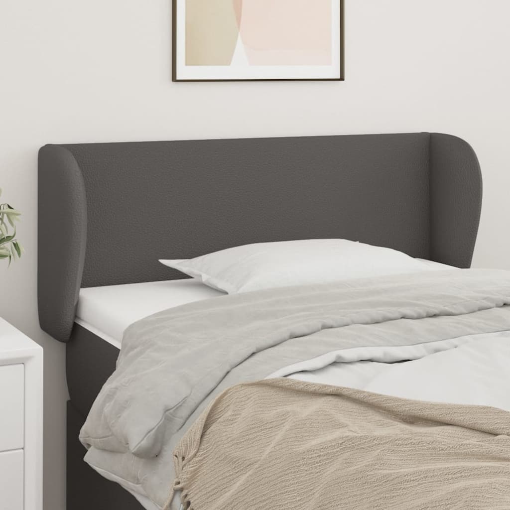 vidaXL Wingback Headboard Grey 83x23x78/88 cm Faux Leather