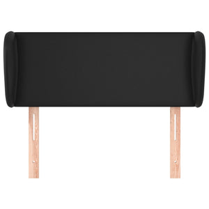 vidaXL Wingback Headboard Black 93x23x78/88 cm Faux Leather