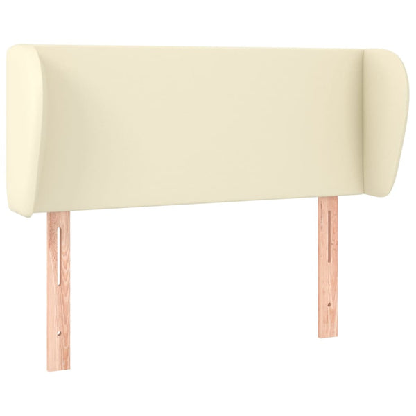vidaXL Wingback Headboard Cream 93x23x78/88 cm Faux Leather