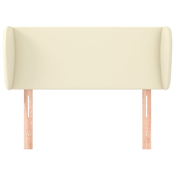 vidaXL Wingback Headboard Cream 93x23x78/88 cm Faux Leather