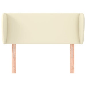 Kopfteil mit Ohren Creme 103x23x78/88 cm Kunstleder