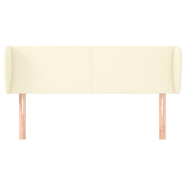 Kopfteil mit Ohren Creme 147x23x78/88 cm Kunstleder